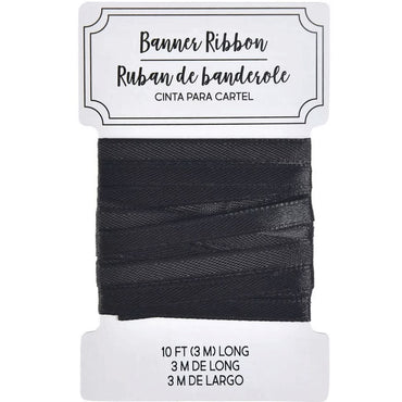 Black Create Your Own Banner Ribbon