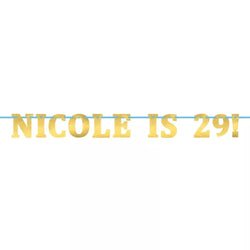 Blue Create Your Own Banner Ribbon