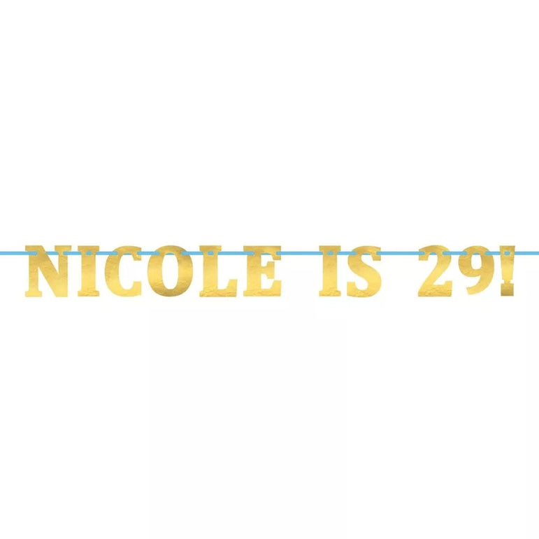 Blue Create Your Own Banner Ribbon