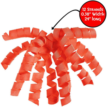 Neon Orange Grosgrain Gift Bows