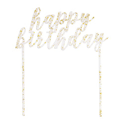 Happy Birthday Acrylic Cake Topper 15x18cm