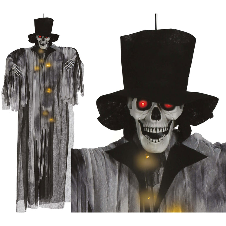 Halloween Hanging Skeleton Groom with Light Up Eyes 180cm
