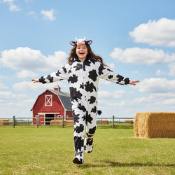 Child Hooded Cow Animal All-in-One Costume
