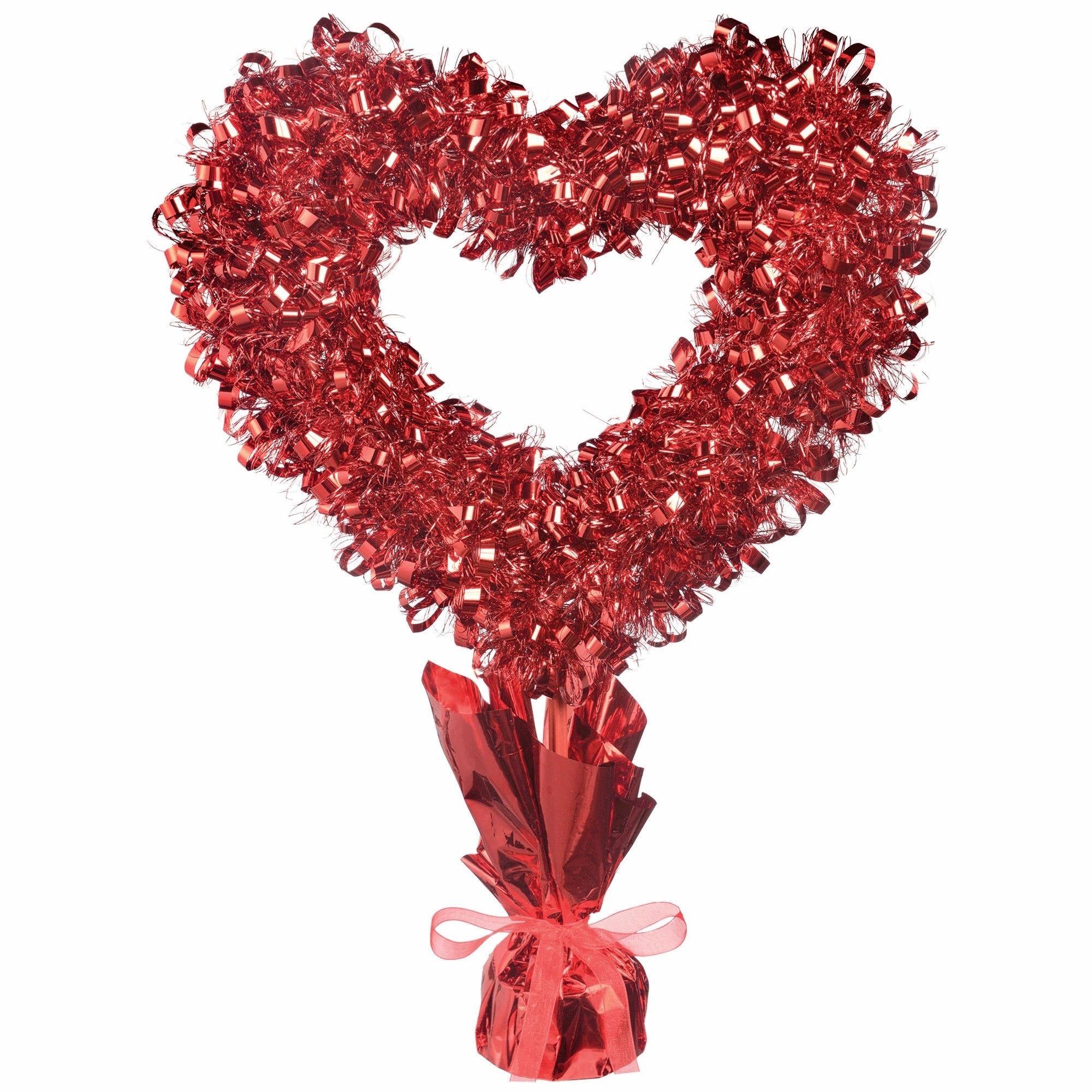 Valentines Foil & Tinsel Centerpiece