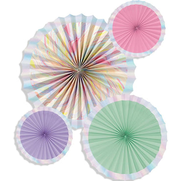 Pastel Marble Fan Decorations