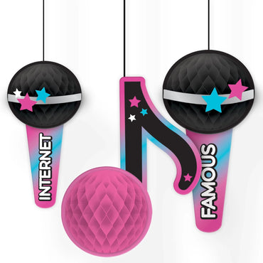 Internet Famous Birthday Honeycomb Hanging Decoration 3pcs