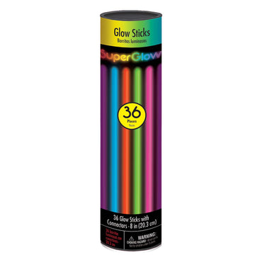 Multi Glow Sticks 8in, 36pcs