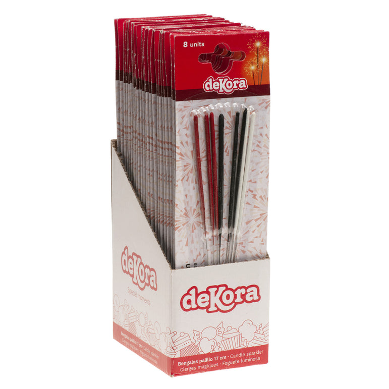 Blister 8 Candle Colour Sparkler 17cm, 8pcs