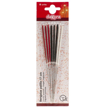 Blister 8 Candle Colour Sparkler 17cm, 8pcs