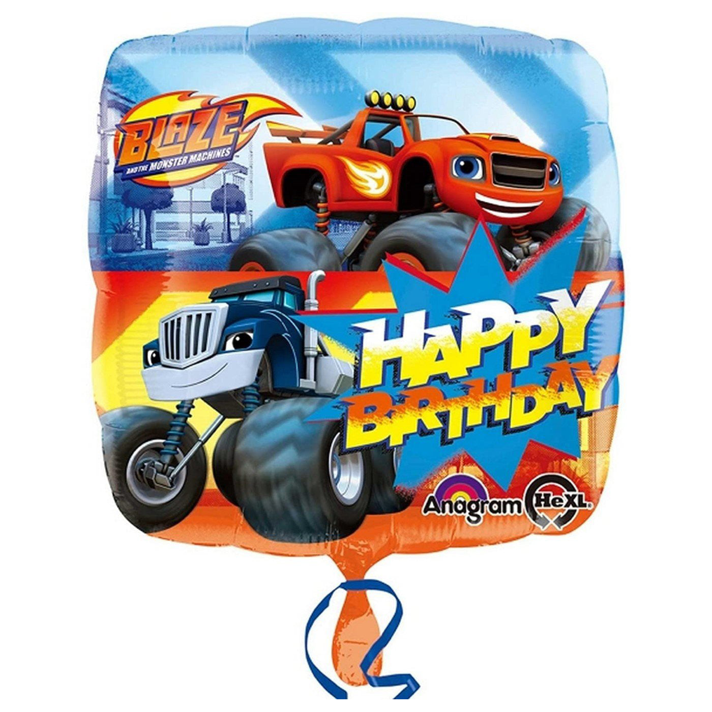 Blaze Happy Birthday Square Foil Balloon 18in
