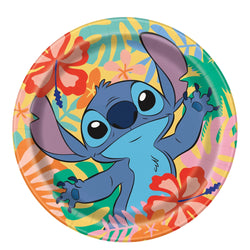 Disney Stitch Round Paper Plates 9in 8pcs