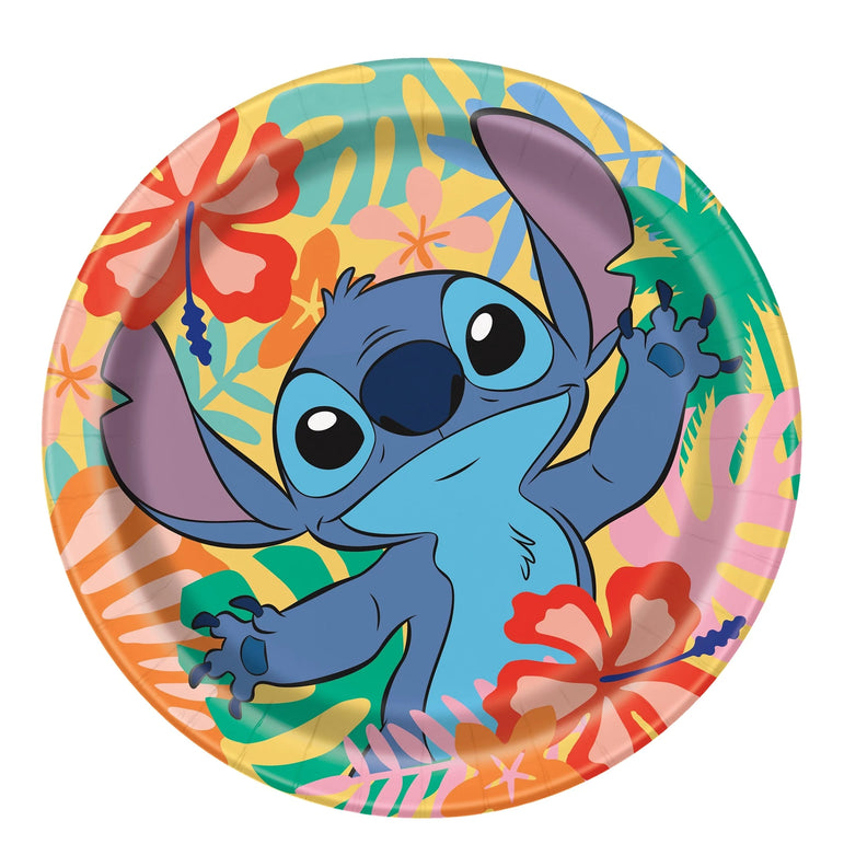 Disney Stitch Round Paper Plates 9in 8pcs