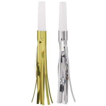 Birthday Fringed Silver&Gold Squawkers Foil 7in, 30pcs