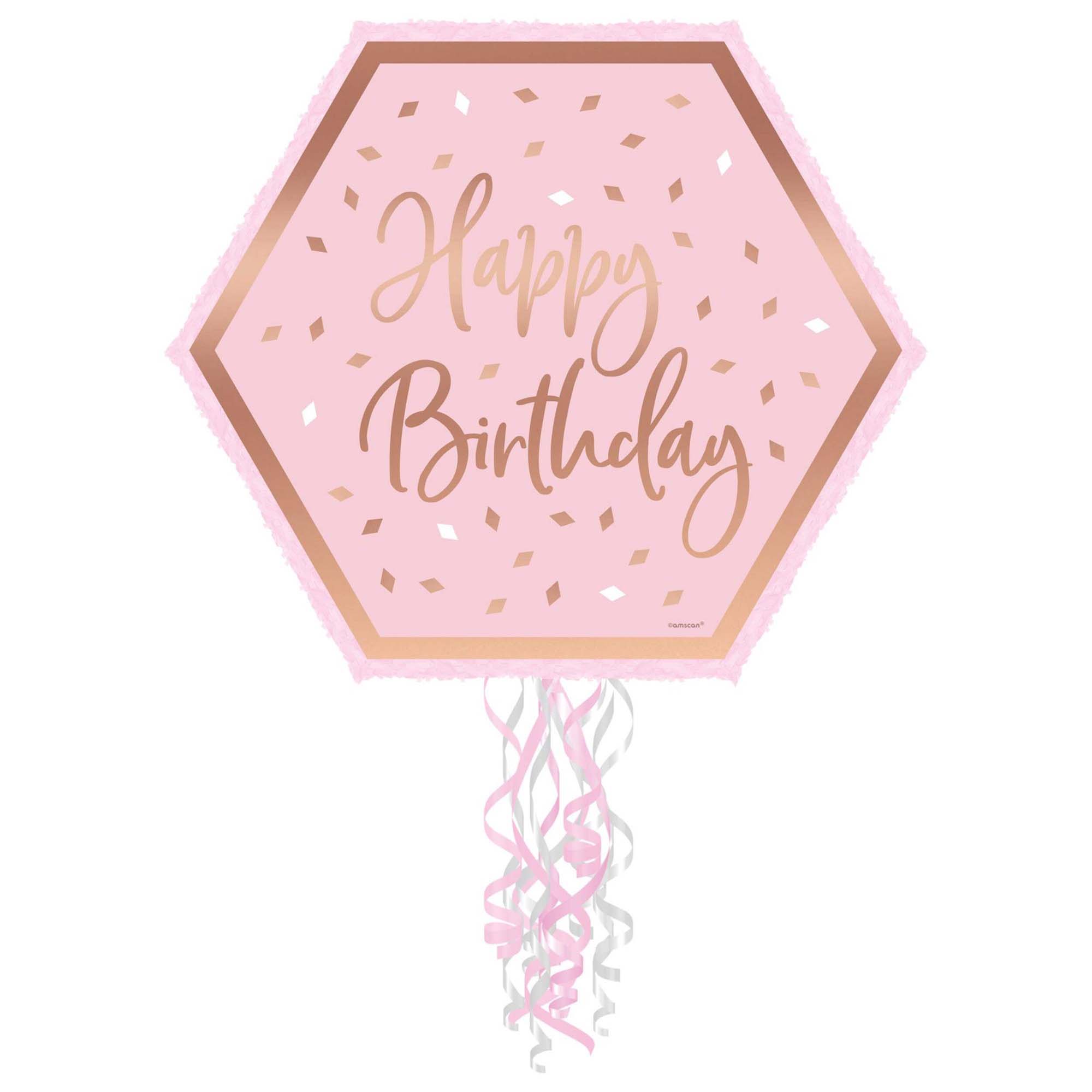 Blush Birthday Outline Piñata