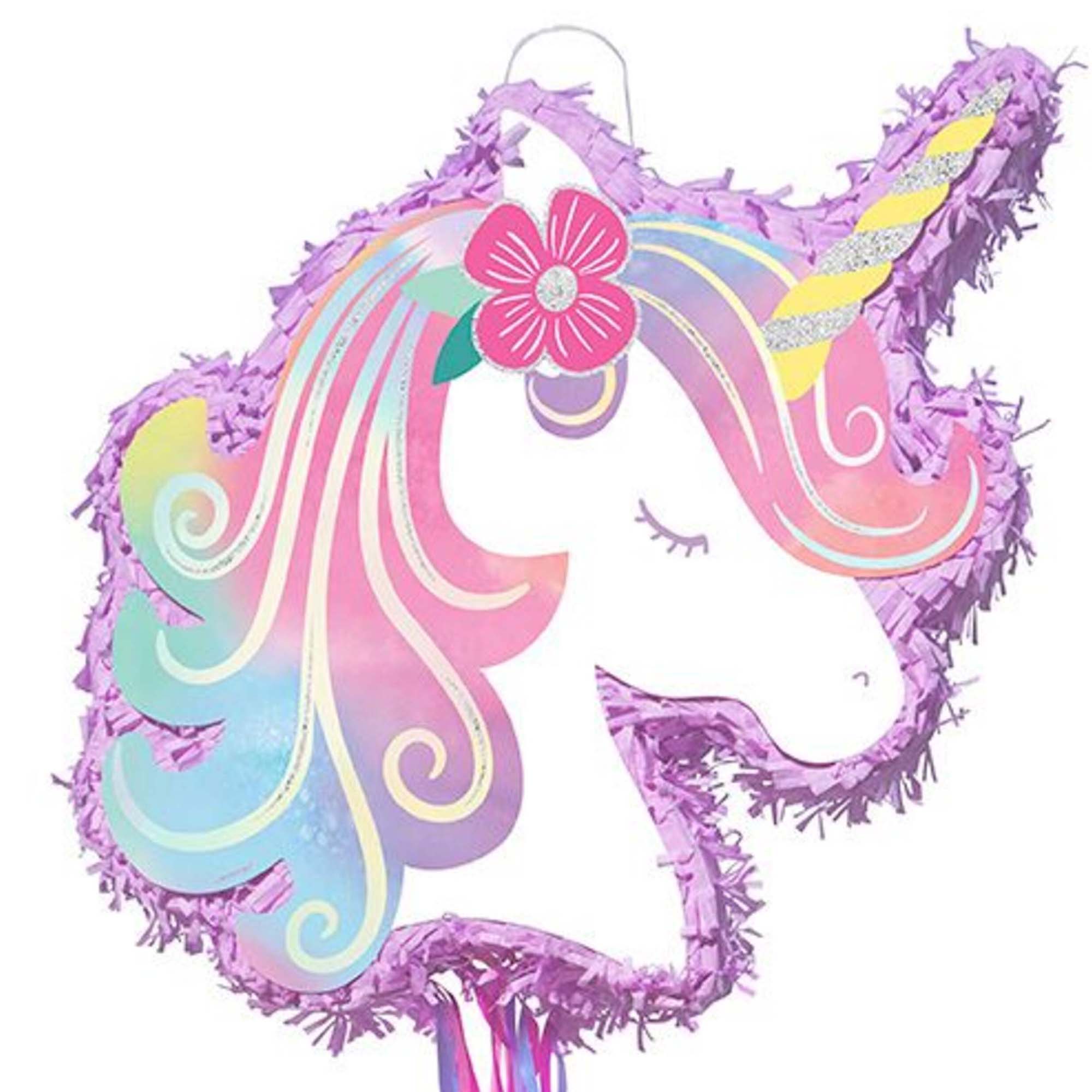 Enchanted Unicorn Deluxe Outline Pull Piñata