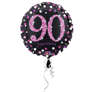 Pink Celebration 90 Holographic Foil Balloon 18in