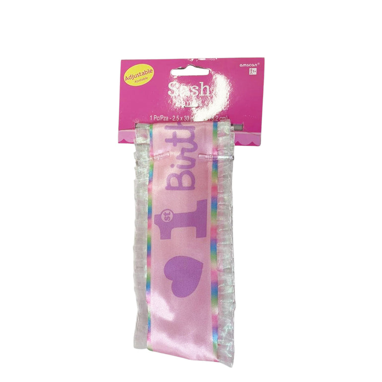 1st Birthday Girl Sash Fabric