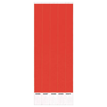 Red Paper Wristbands 100pcs