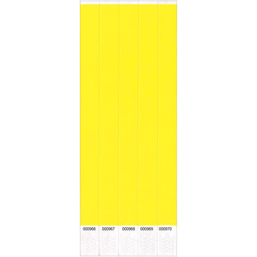 Yellow Paper Wristbands 100pcs