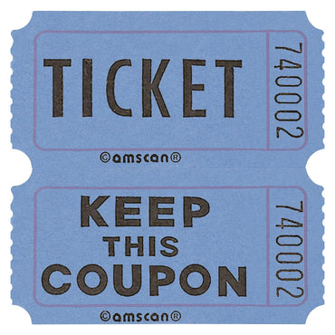 Blue Double Ticket Roll 2000 Counts