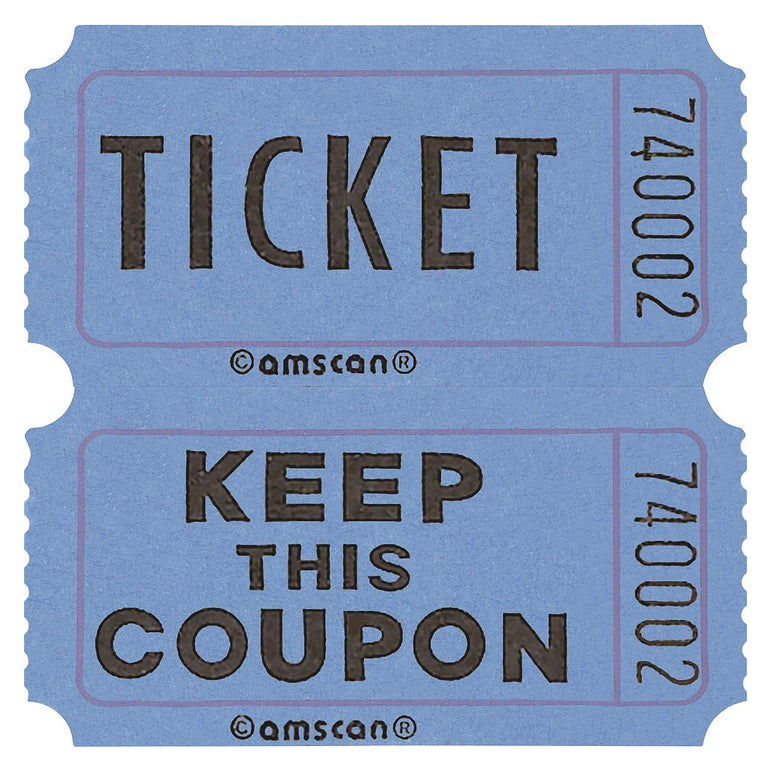 Blue Double Ticket Roll 2000 Counts