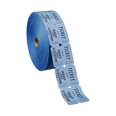 Blue Double Ticket Roll 2000 Counts