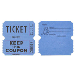 Blue Double Ticket Roll 2000 Counts