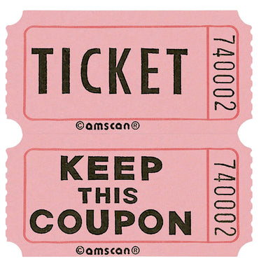 Pink Double Ticket Roll 2000 Counts