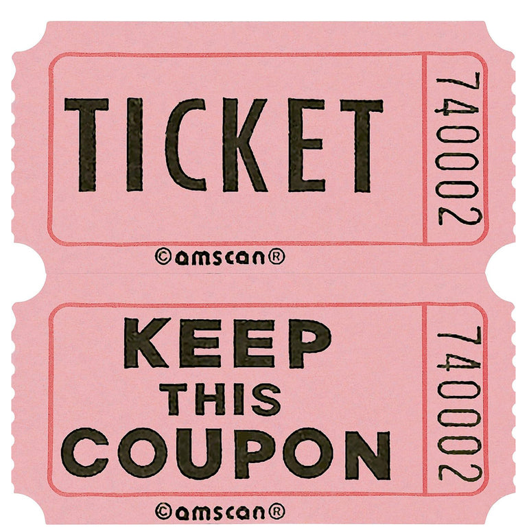 Pink Double Ticket Roll 2000 Counts