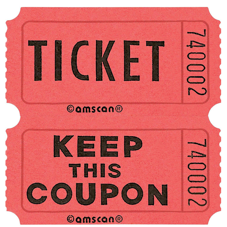 Red Double Ticket Roll 2000 Counts