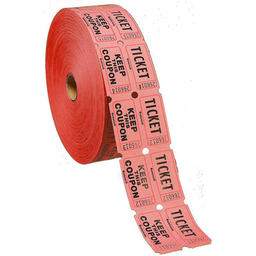 Red Double Ticket Roll 2000 Counts