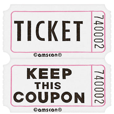White Double Ticket Roll 2000 Counts