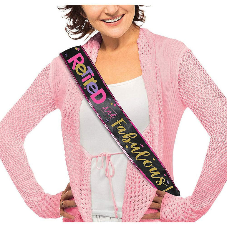 Officially Retired Multicolor Fabric Sash 30in