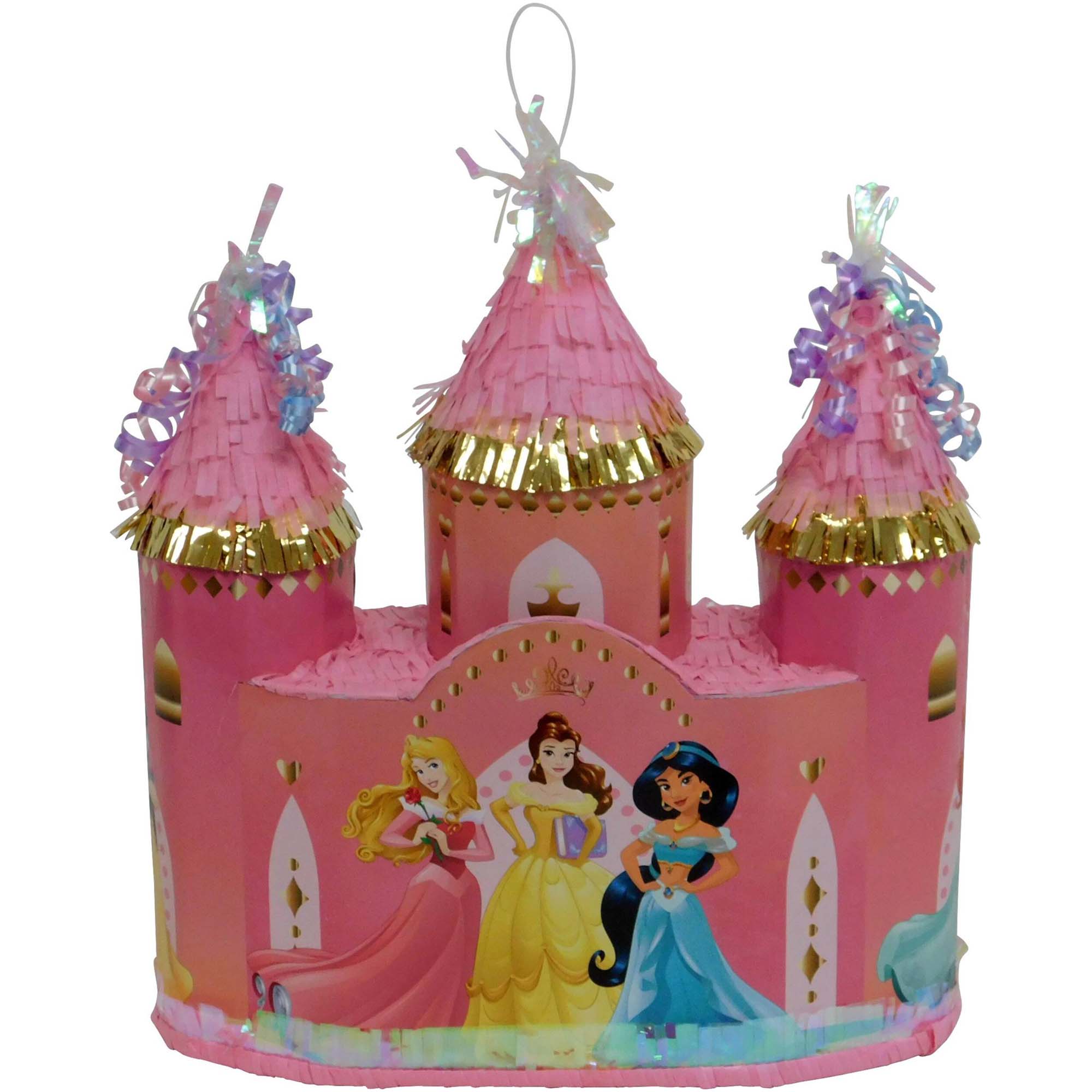 Disney Princess Once Upon A Time Castle 3D Pull Piñata