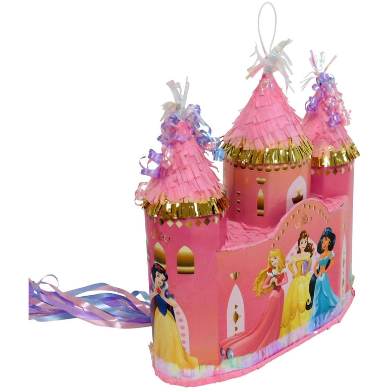 Disney Princess Once Upon A Time Castle 3D Pull Piñata