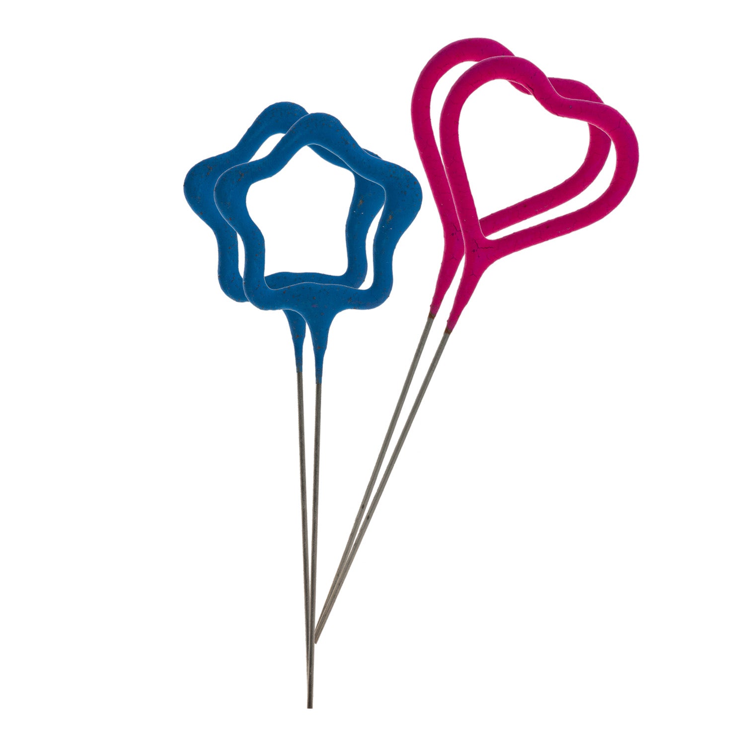 Stars and Heart Sparkler Blister Candle 4pcs