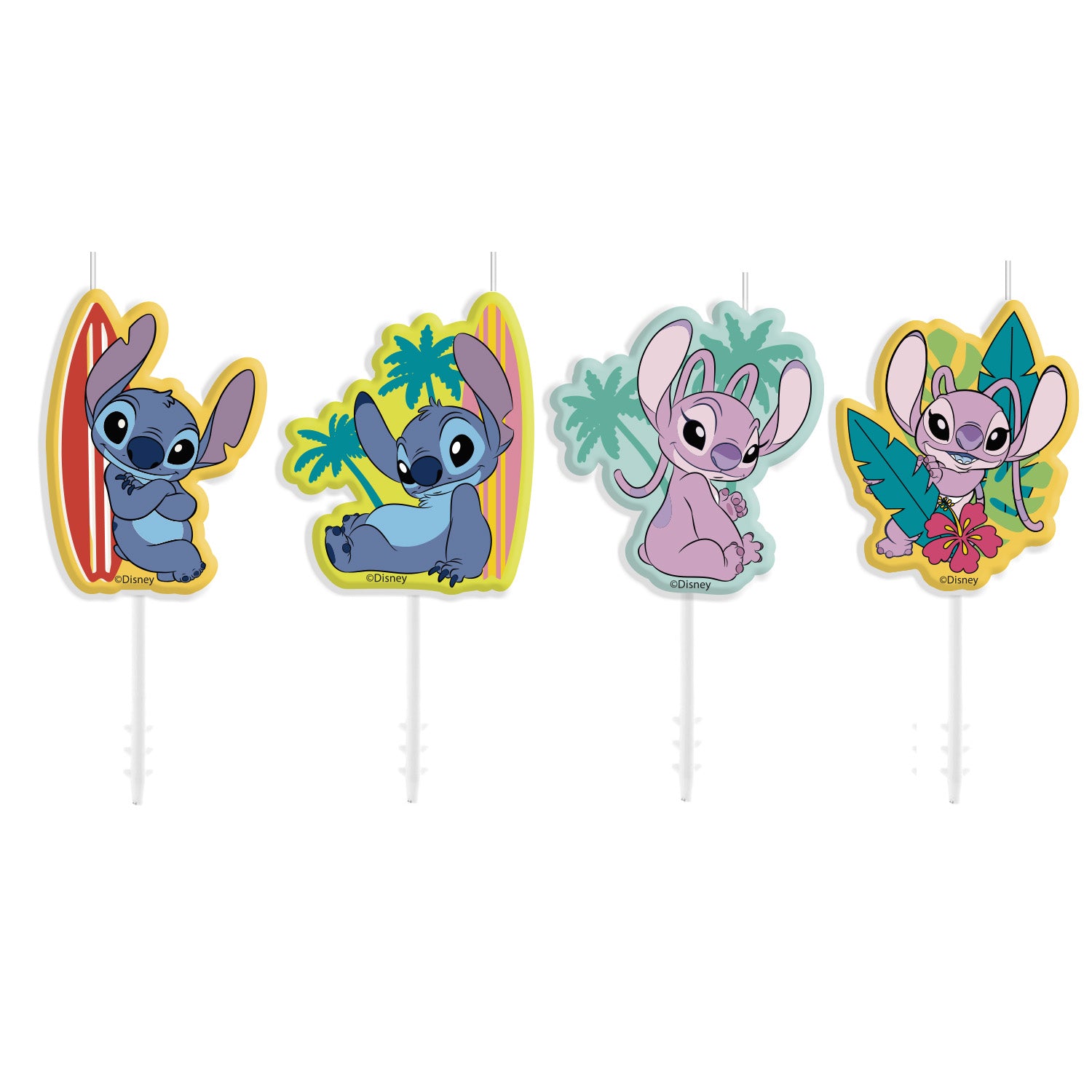 Disney Stitch Anniversary Candles 4pcs