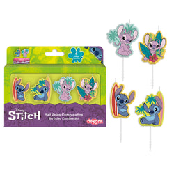 Disney Stitch Anniversary Candles 4pcs