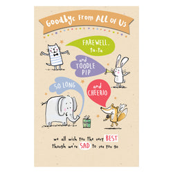 Farewell From All of Us Greeting Card 6x9in