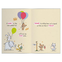 Farewell From All of Us Greeting Card 6x9in