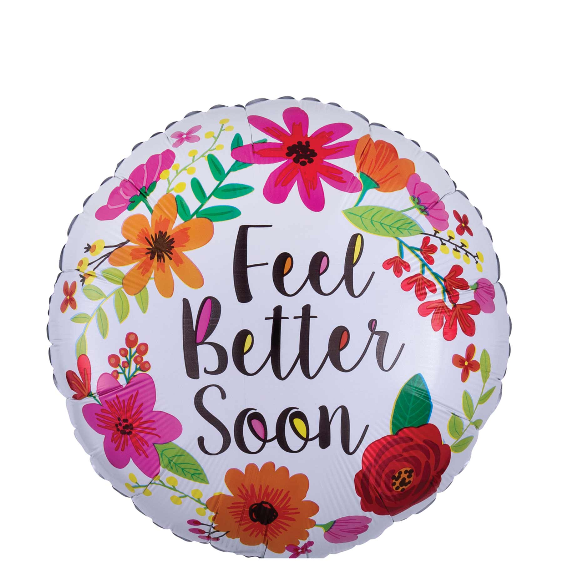 Feel Better Soon Floral Wreath Foil Balloon 45cm