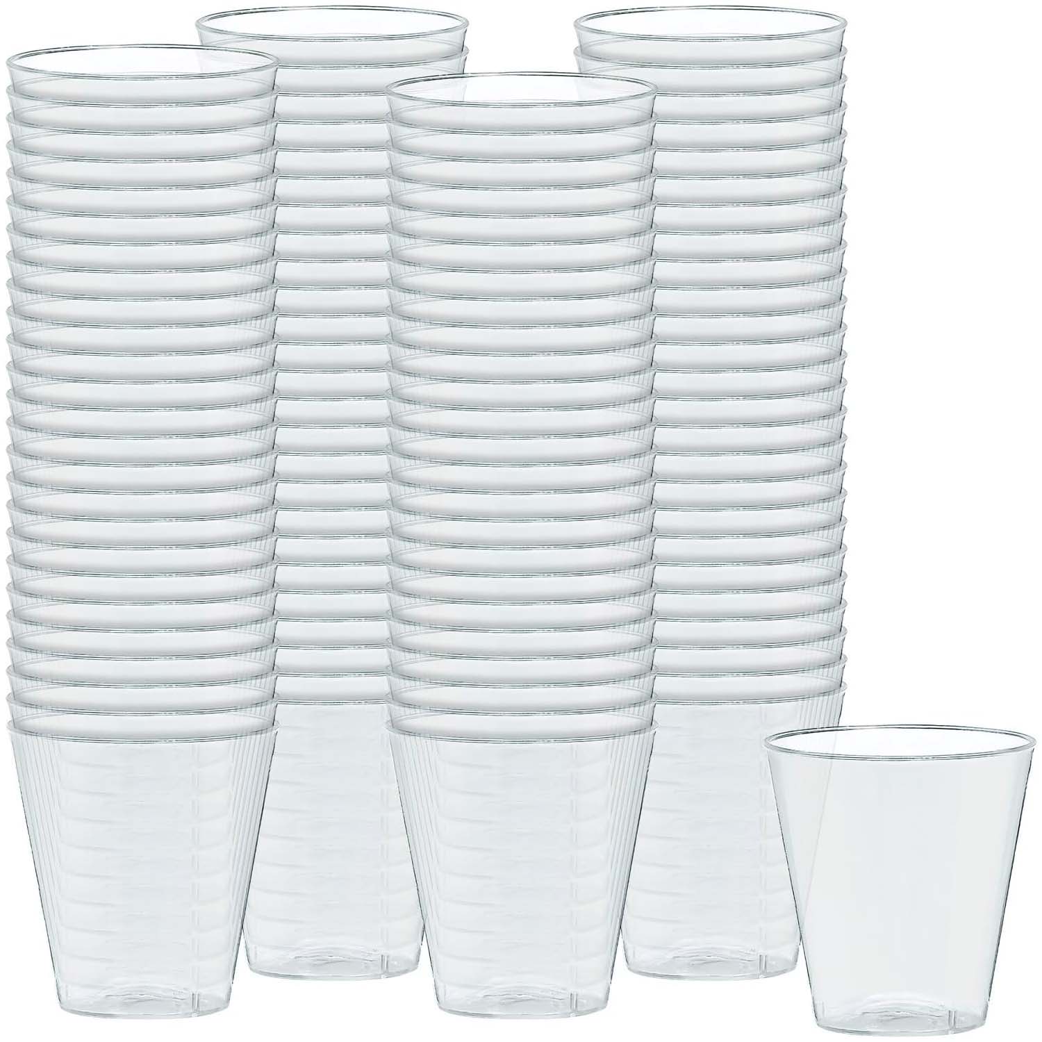 Clear Plastic Shot Glasses 2oz 100pcs