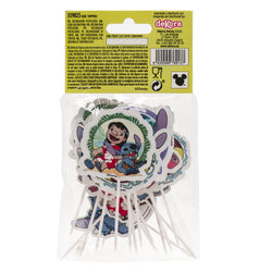 Disney Stitch Paper Cake Toppers 16pcs