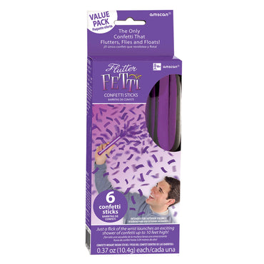 Purple Flutter Fetti Confetti 6pcs