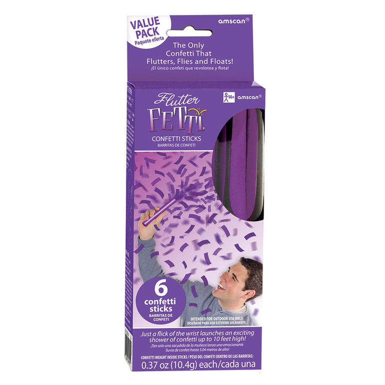 Purple Flutter Fetti Confetti 6pcs