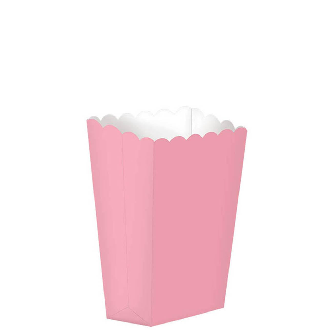 New Pink Paper Popcorn Boxes 5pcs 13cm x 9.5cm