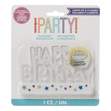 Happy Birthday Flashing Candle Decoration