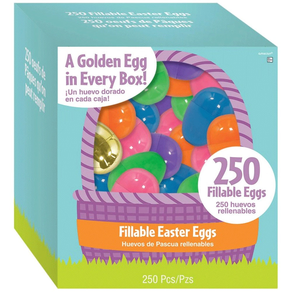 Fillable Plastic Easter Eggs 250pcs