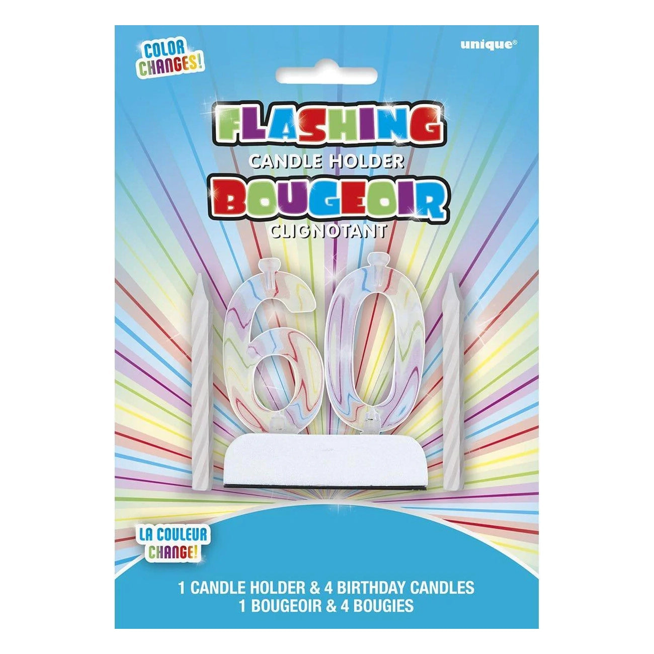 Flashing Birthday Numeral Candle Holder # 60