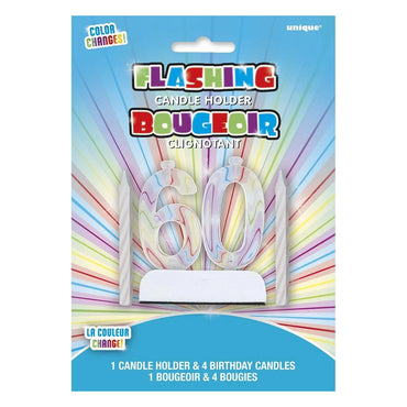 Flashing Birthday Numeral Candle Holder # 60